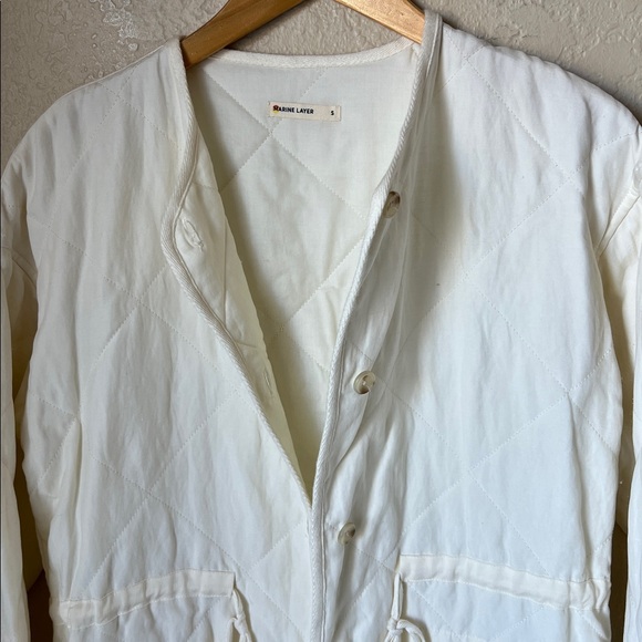 Marine Layer ivory quilted tiff relaxed fit jacket - Picture 11 of 11